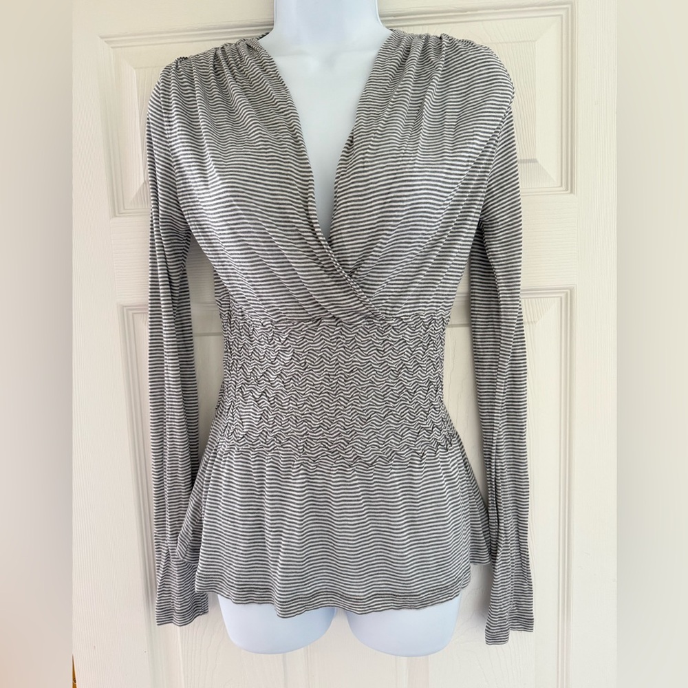 BOSS ORANGE Black & White Striped Blouse – Size S